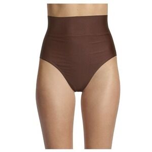 NEW Time‎ & Tru Brown High Waist Fold Over Swim Bikini Bottom Plus sz 2X 20W-22W